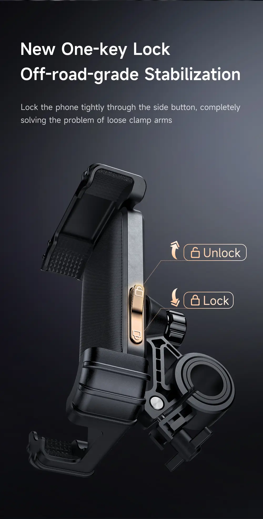 Anti-Slip & Shockproof Mcdodo CM524 Phone Mount for Motorcycles
