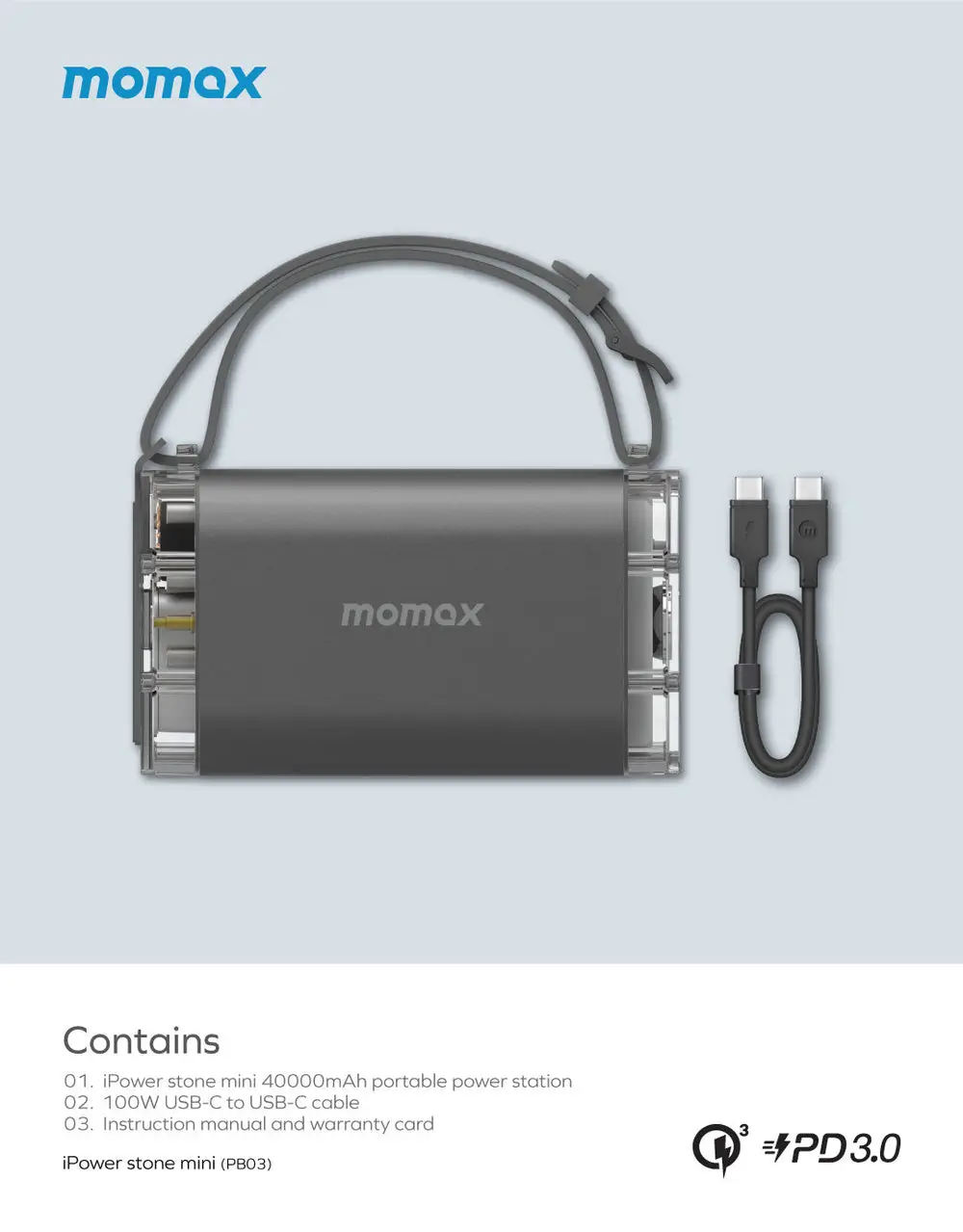 Momax iPower Stone Mini 40000mAh Outdoor Power Station