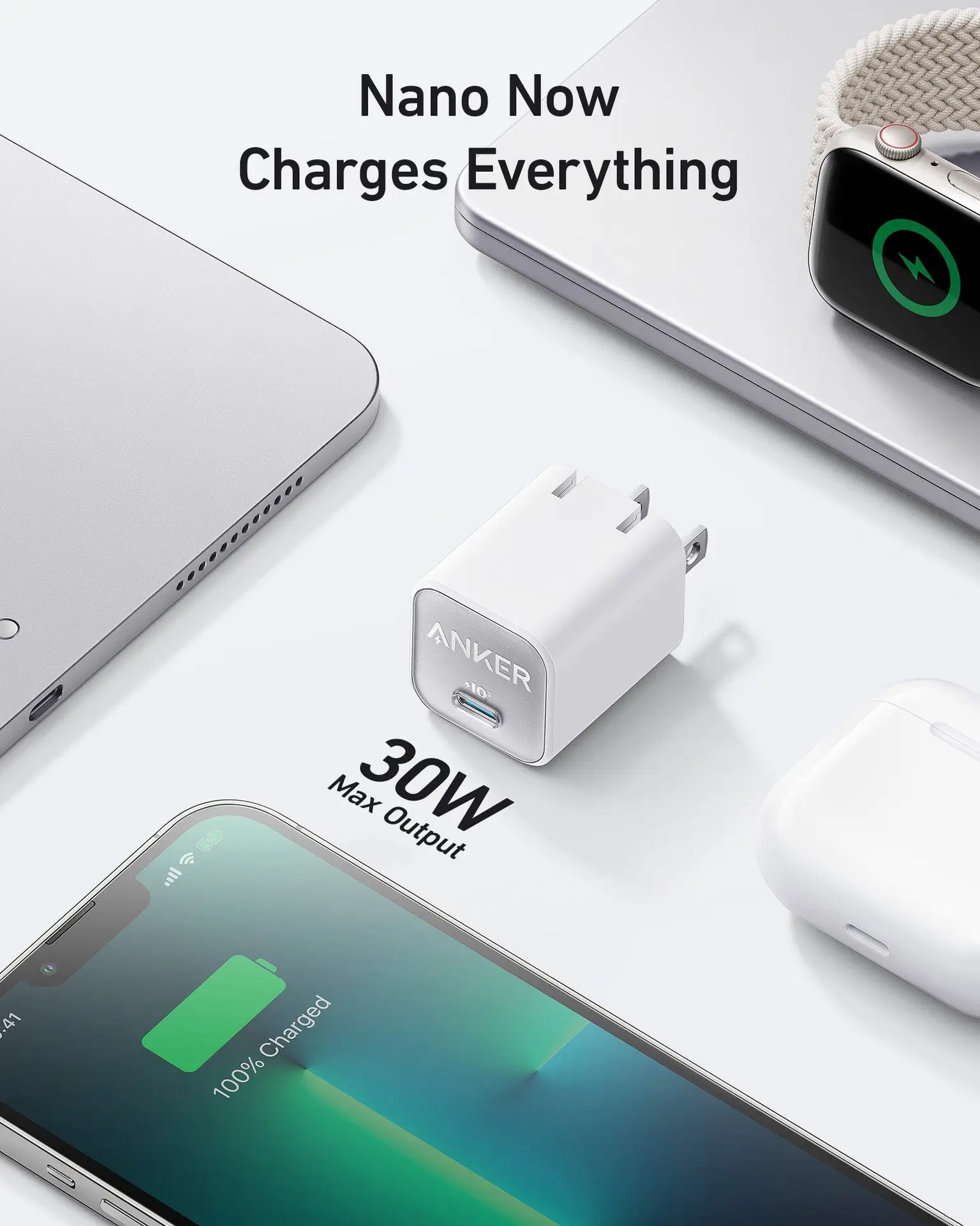 Anker 511 Nano 3 30W USB-C fast charger compact design