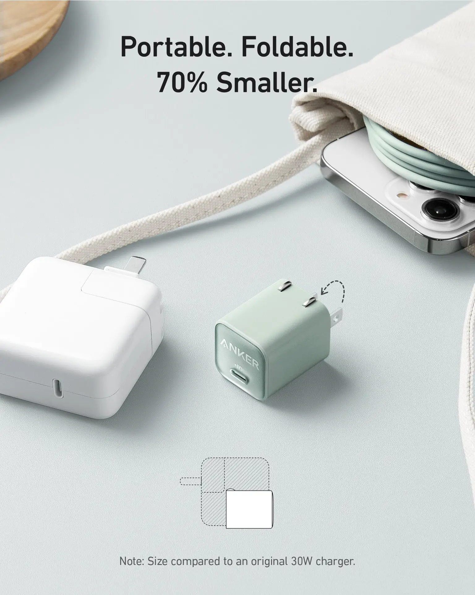 Anker A2147 30W USB-C fast charger adapter for smartphones and laptops