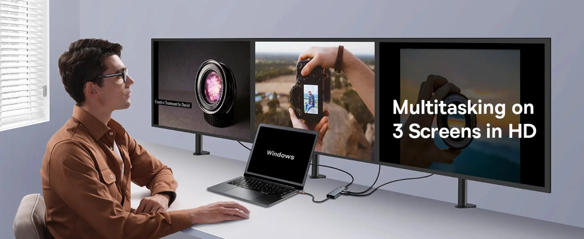 Baseus 7-in-1 USB-C Triple-Display Docking Station