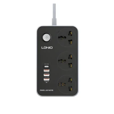 LDNIO SC3412 38W PD20W Power Strip with 3 Outlets