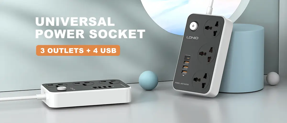 LDNIO SC3412 Power Socket 3 Outlets Fast Charging Price in Bangladesh