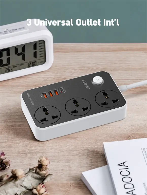 LDNIO SC3412 Multi-device Fast Charging Power Strip with 20W PD USB-C
