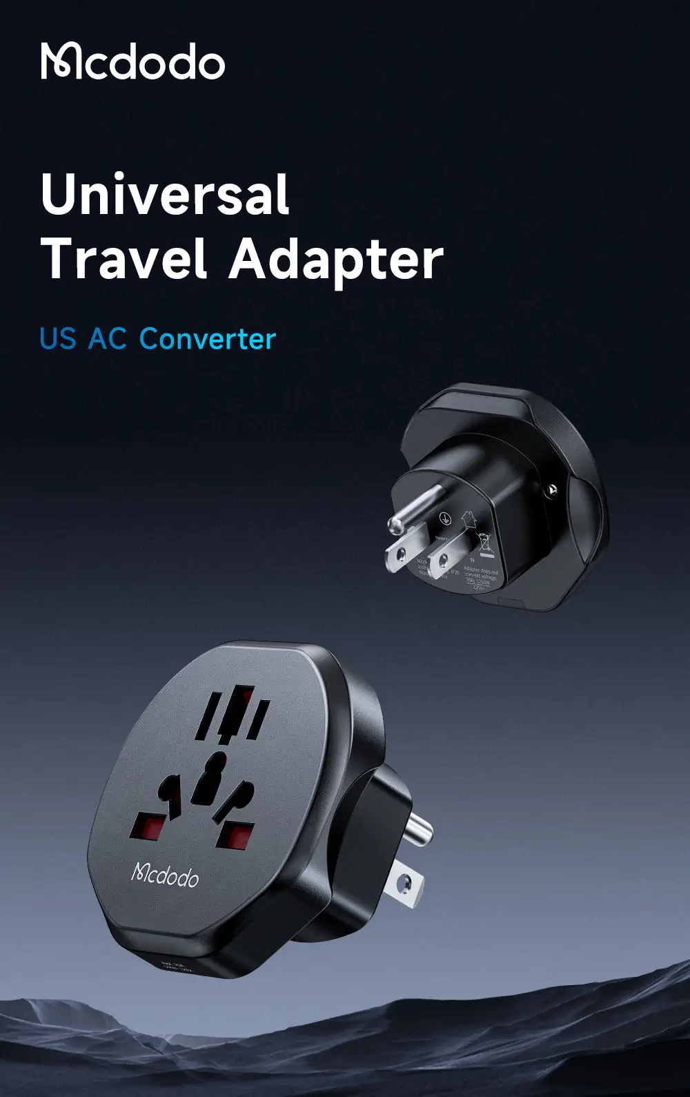 Mcdodo CP-456 Universal Travel Adapter – Global Compatibility, 2500W Output