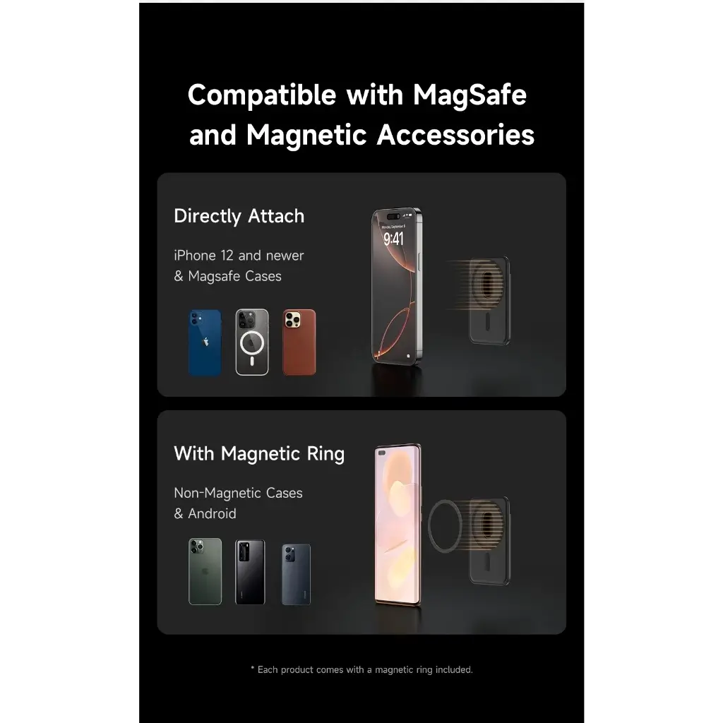 Premium Napa leather Mcdodo WH7920 Magnetic Card Case showing 3-card slots for iPhone