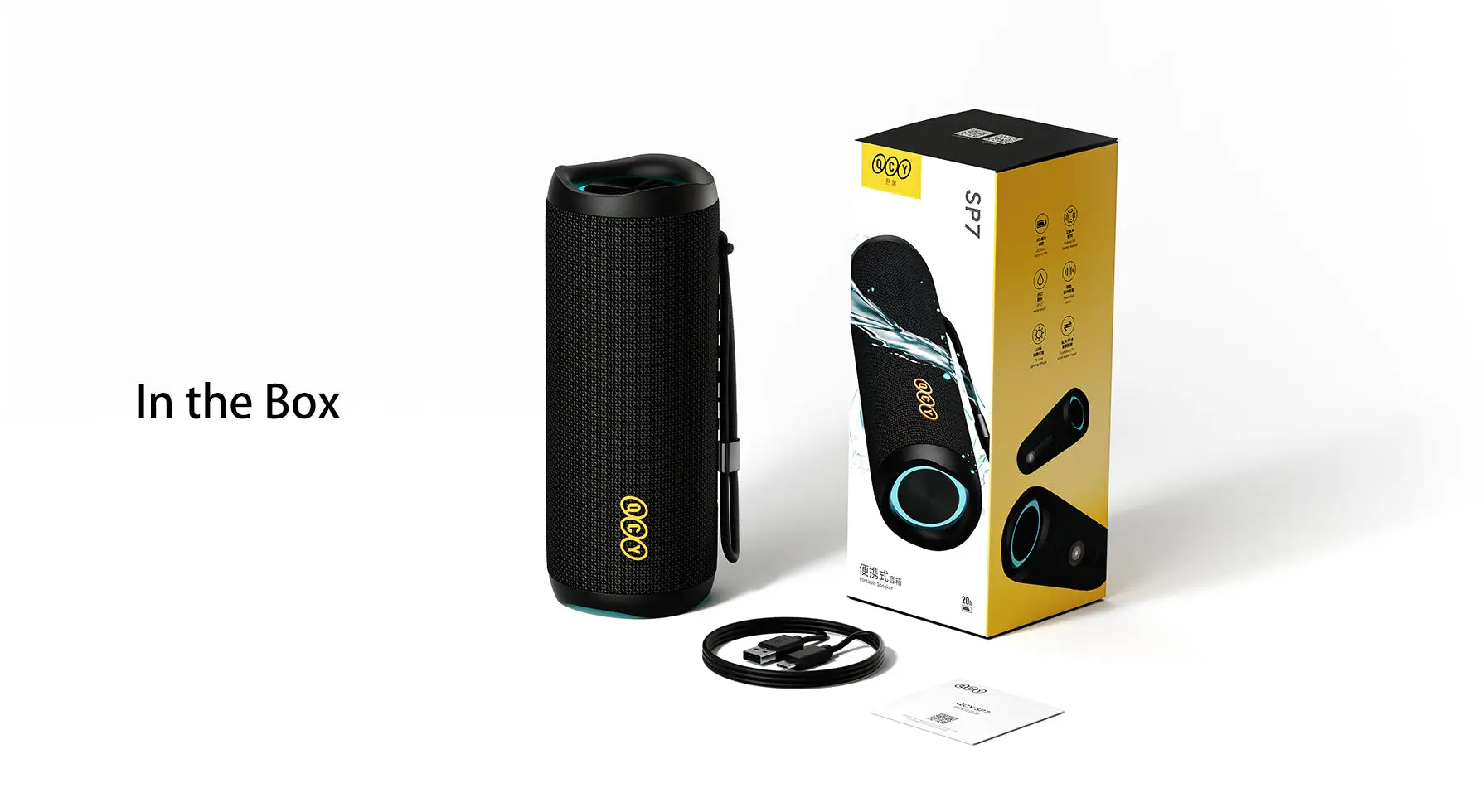 QCY SP7 WATERPROOF PORTABLE BLUETOOTH SPEAKER