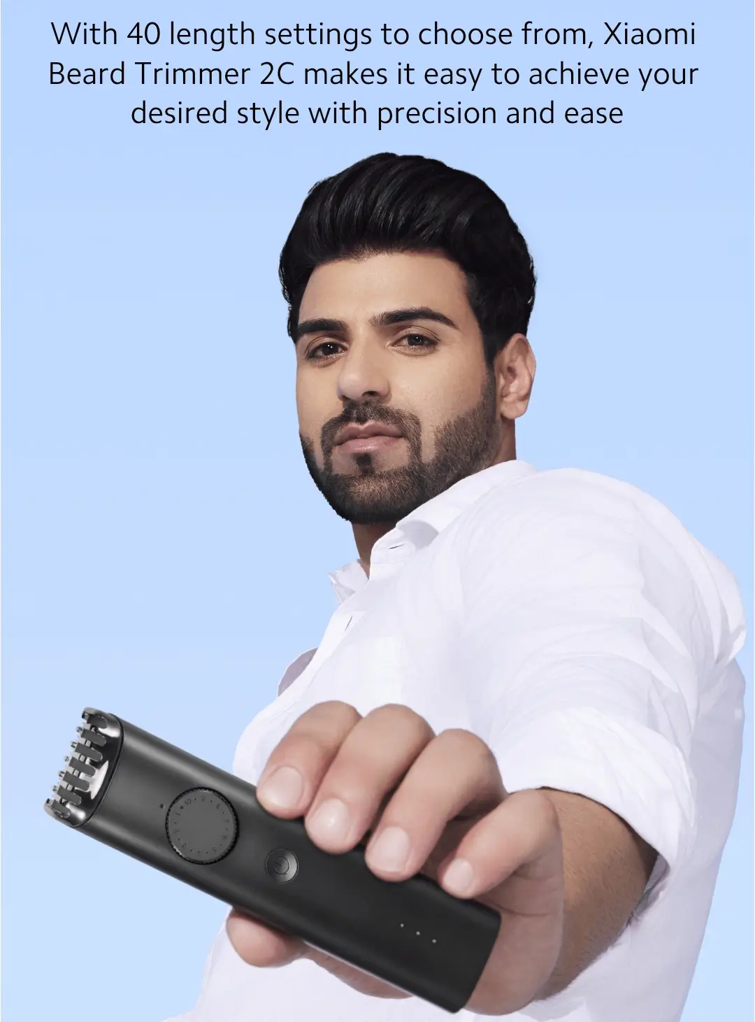 Xiaomi Beard Trimmer 2C Rechargeable Grooming Kit with 40 Length Settings