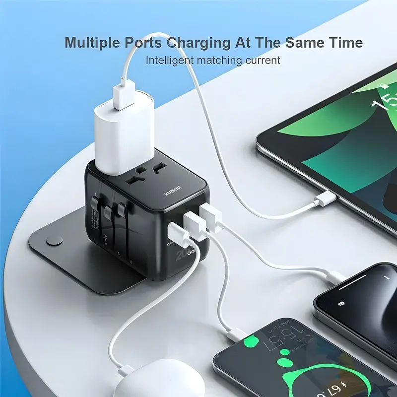 XUNDD XDCH-069 Travel Adapter with Multi-Country Plugs