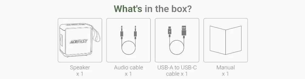 ACEFAST K3 Nano Speaker Box Contents