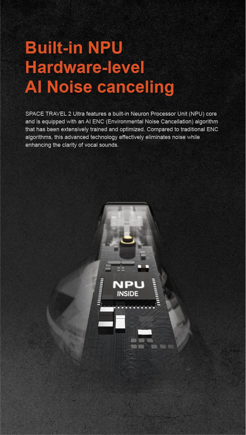 MOONDROP Space Travel 2 ULTRA with AI-powered Adaptive ANC noise cancellation