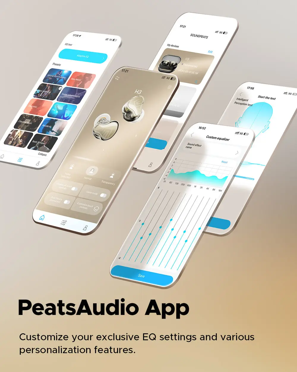 SOUNDPEATS H3 Earbuds with App Control and Dual Device Connectivity