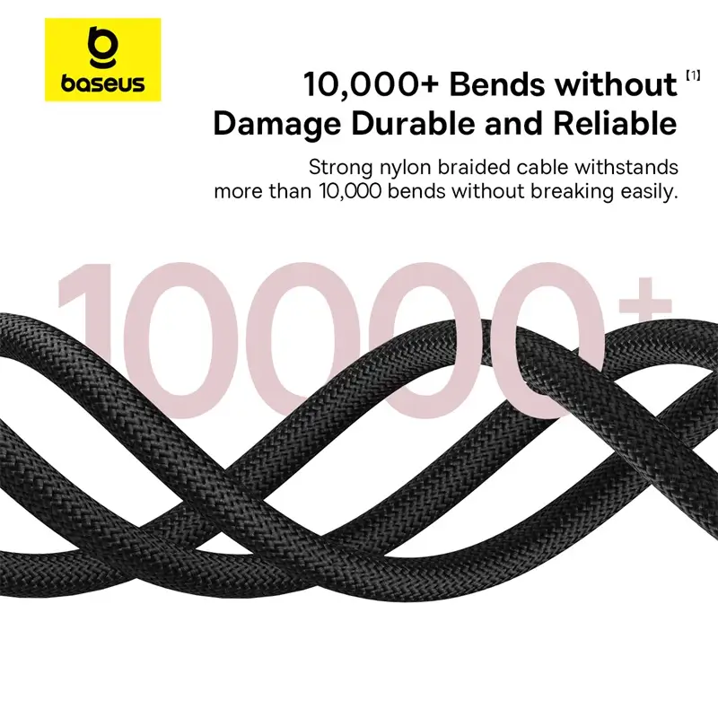 Durable Baseus Dura Series 20W Type-C to Lightning Braided Cable for iPhone