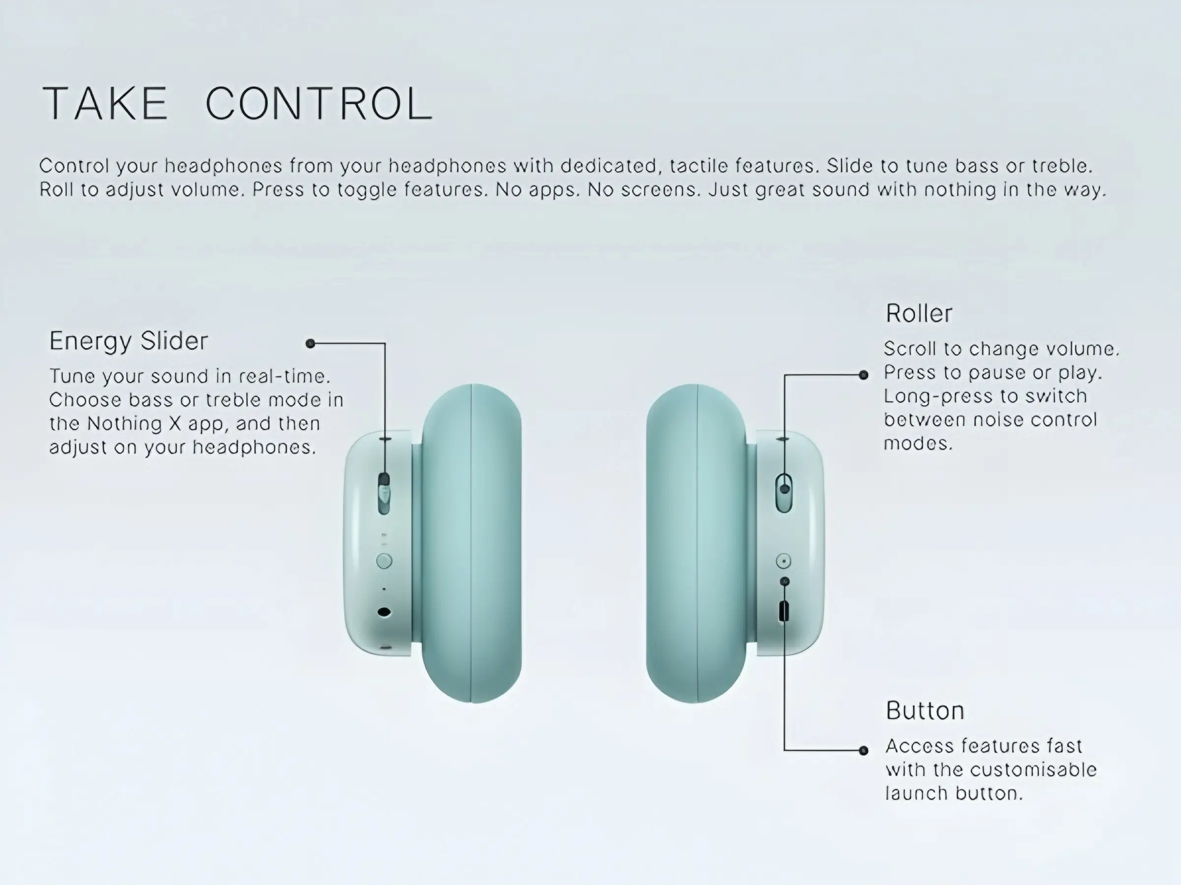 Nothing CMF Headphone Pro Roller and Button Controls