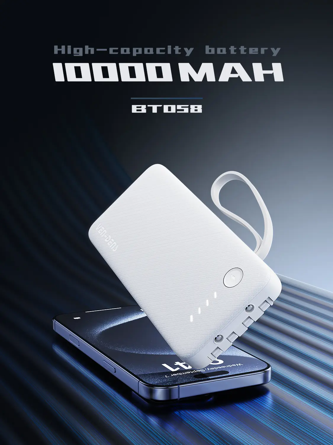 Vendens PB059 20000mAh Power Bank with LED Light