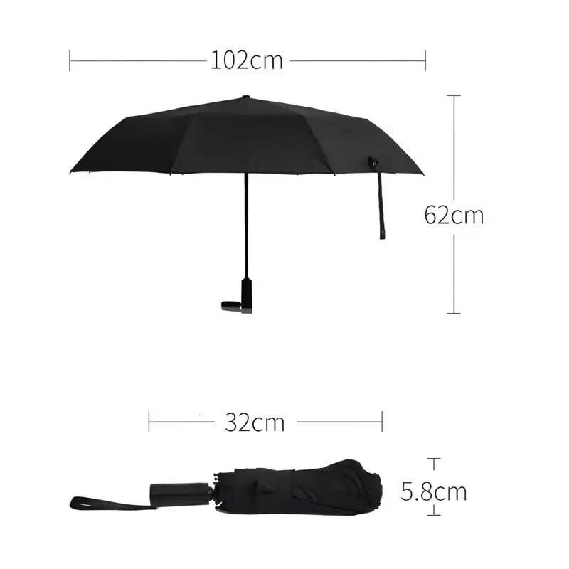 Xiaomi Mijia WD1 Automatic Rain Umbrella Size