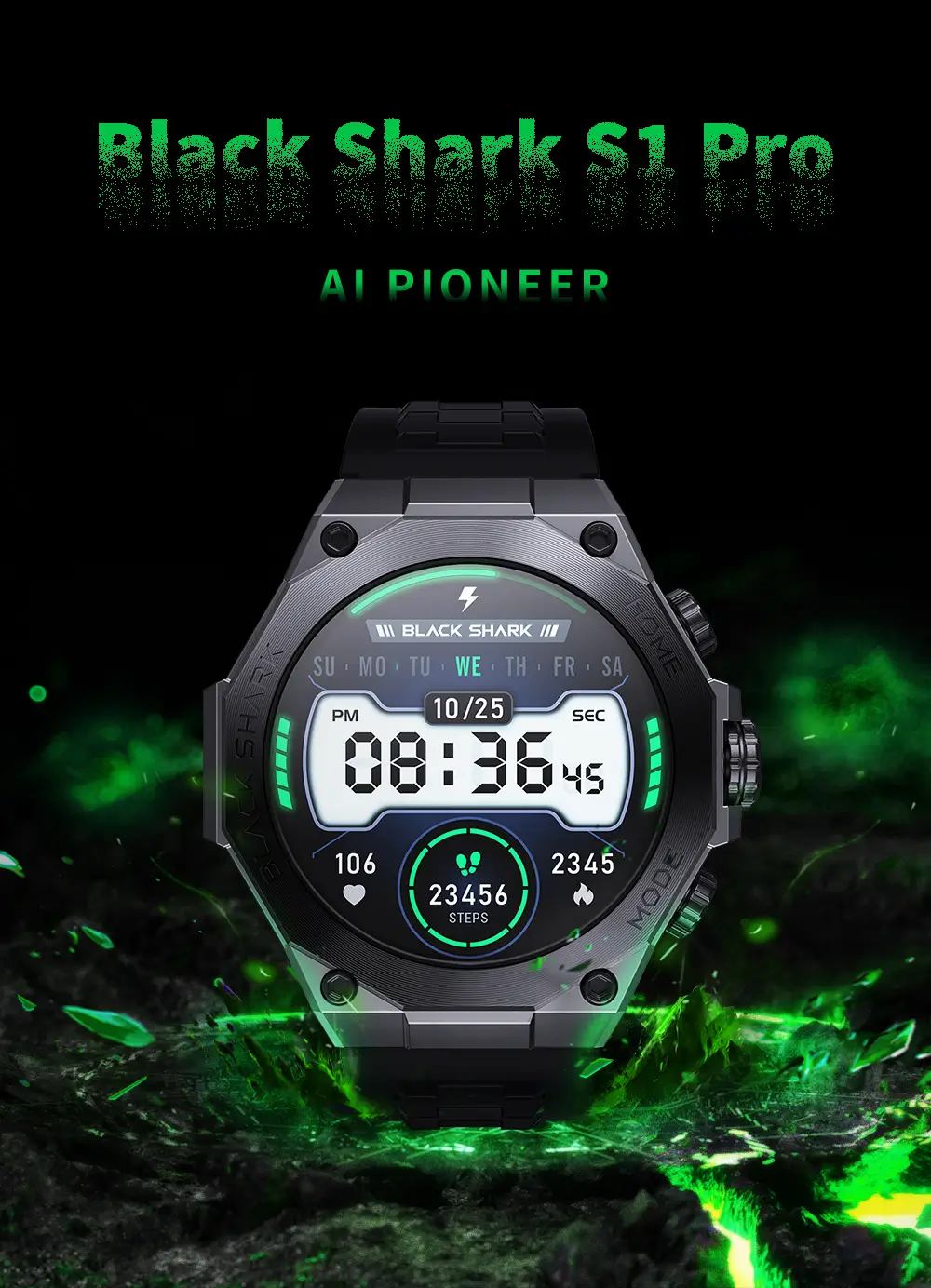 Black Shark S1 Pro AMOLED Smart Watch Bangladesh