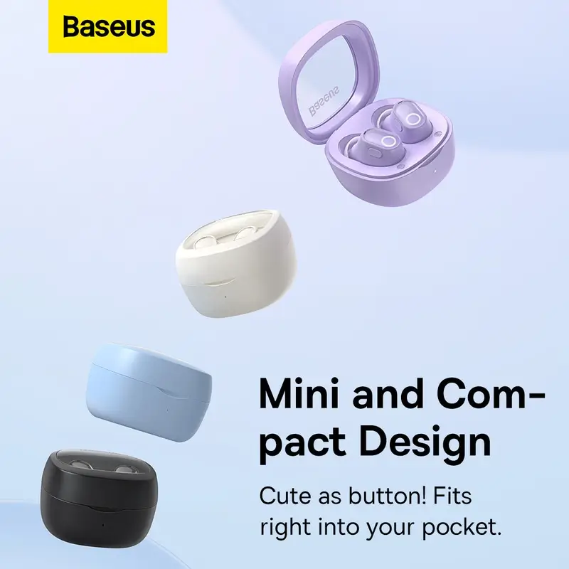 Baseus Bowie WM02 lightweight earbuds close-up