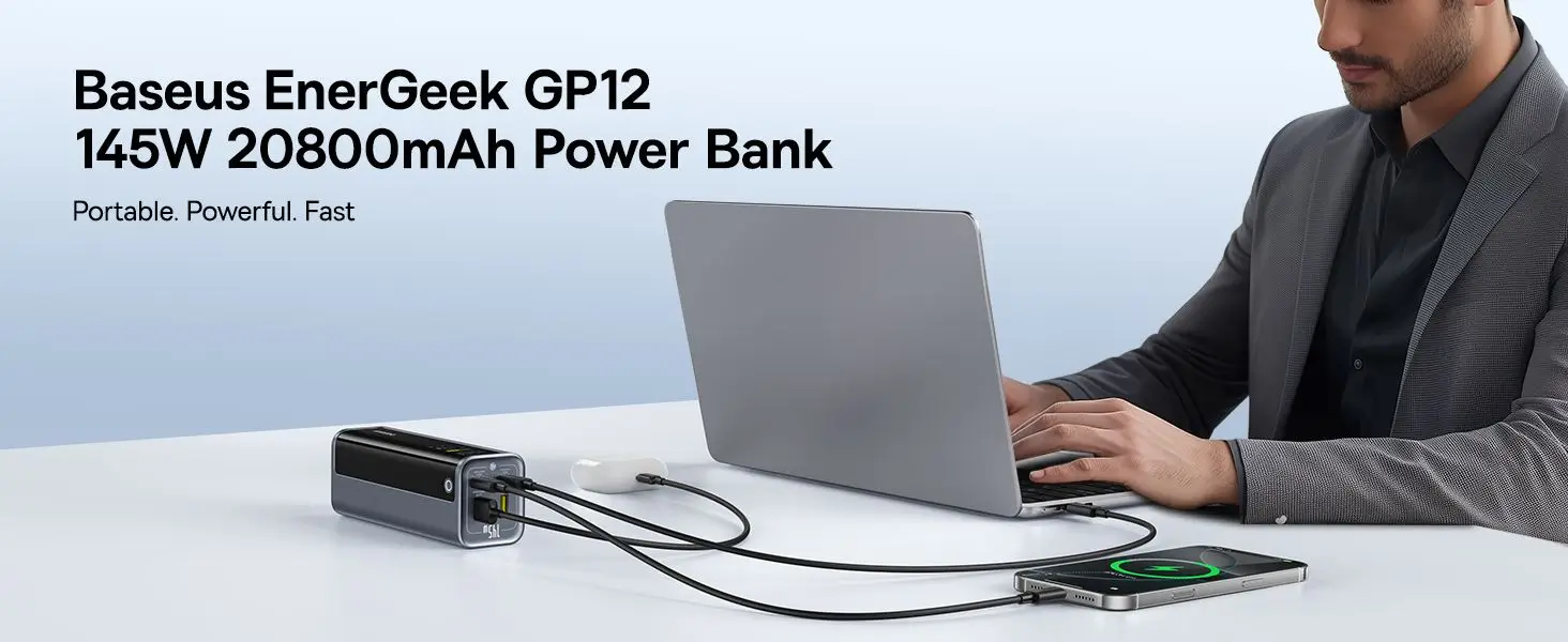 Baseus 145W Fast Charging Power Bank TSA Approved for Travel