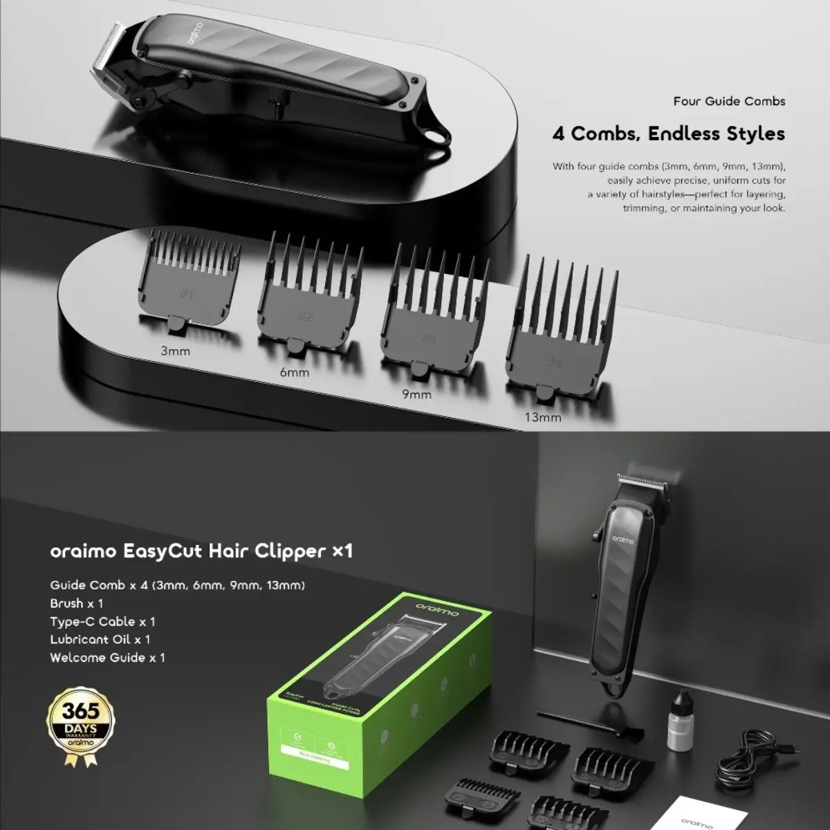 ORAIMO EASYCUT HAIR CLIPPER STAINLESS STEEL BLADE