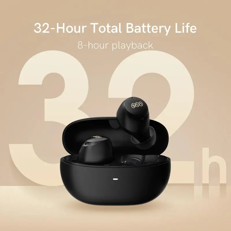 QCY HT07 charging case with 32 hours battery life