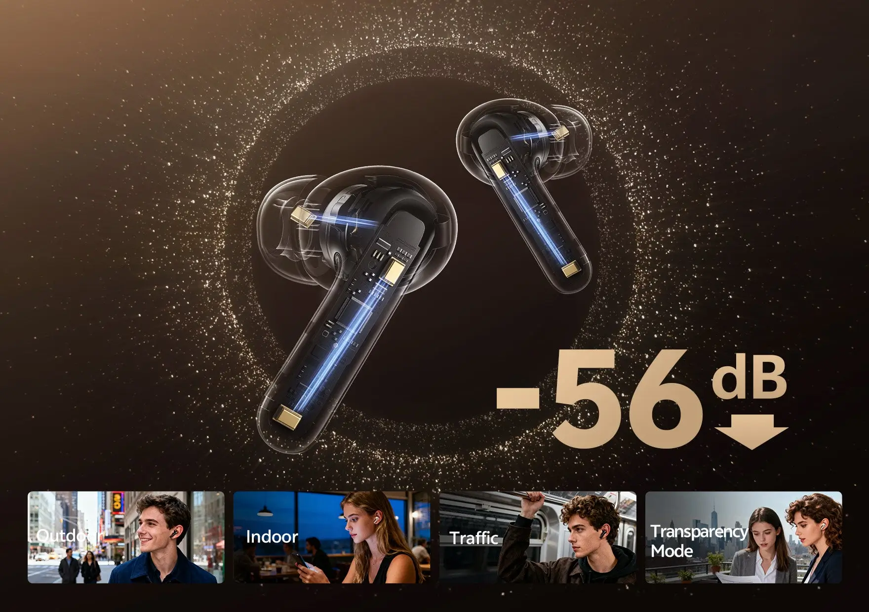 QCY MeloBuds N60 with 56dB Noise Cancellation