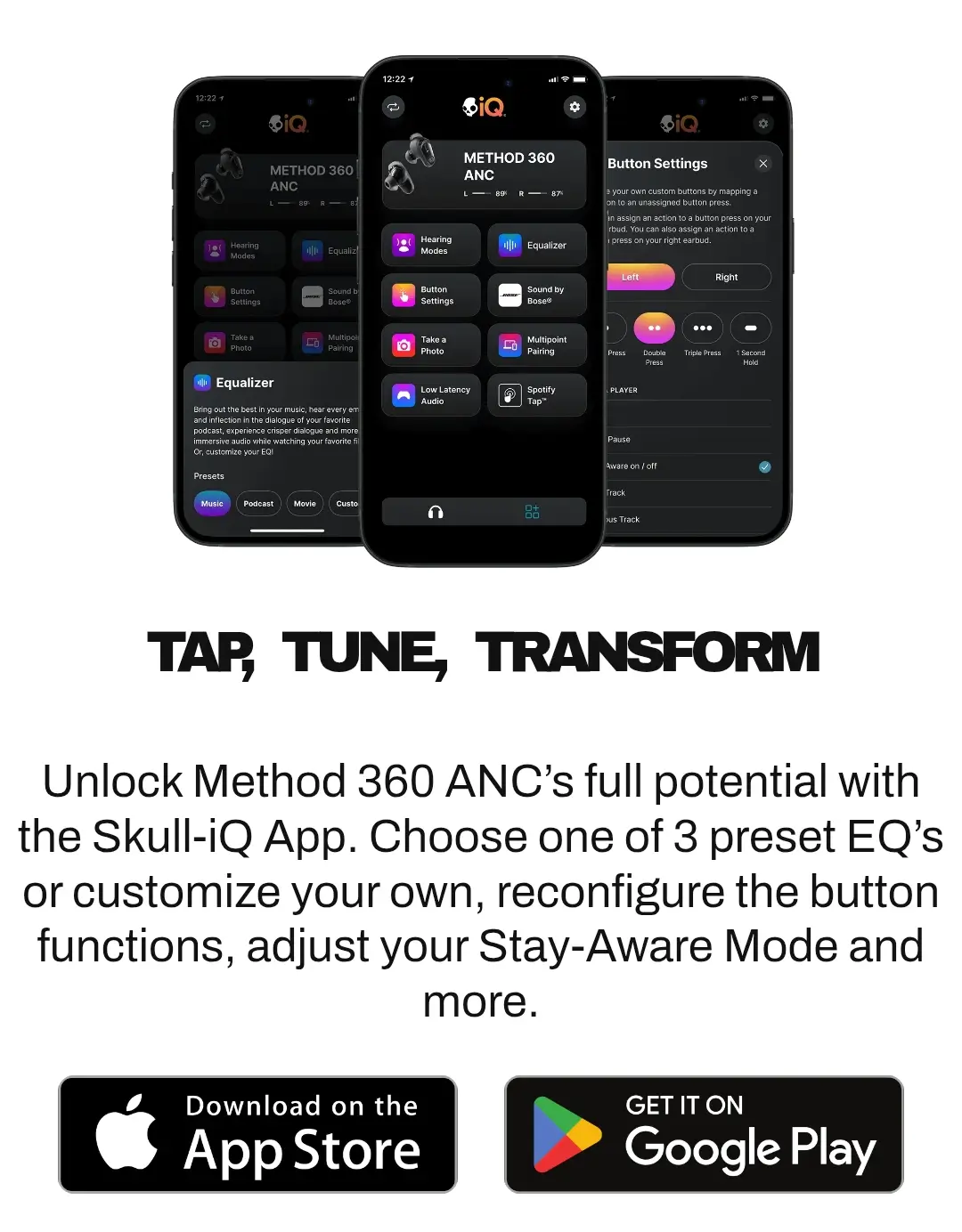 Skullcandy Method 360 ANC Earbuds App 