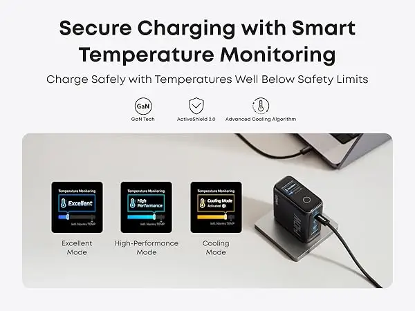 Anker Charger (140W, 4-Port, PD 3.1) with USB-C Cable