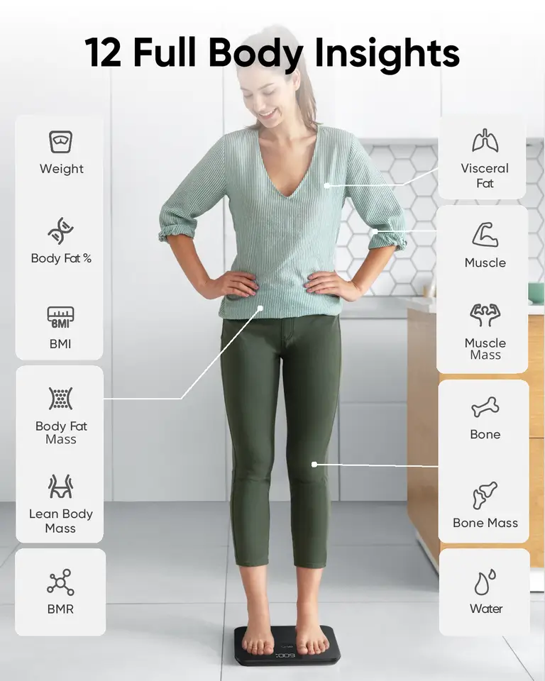 Eufy Smart Scale A1 Bluetooth Digital Body Composition Scale – Black