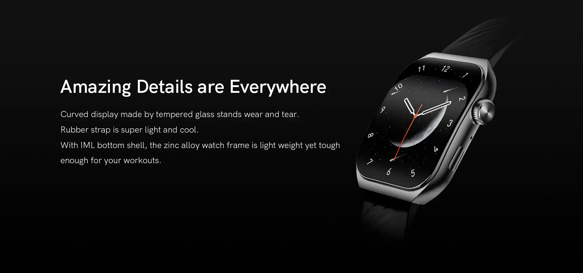 QCY WATCH GS2 SMARTWATCH 22MM STRAP COMFORT FIT