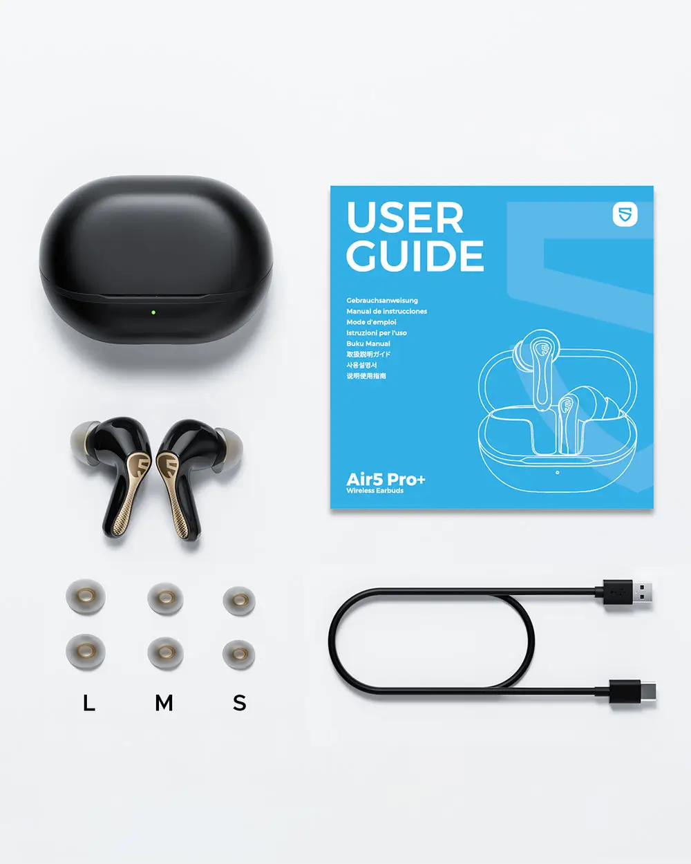SOUNDPEATS AIR5 PRO PLUS BOX CONTENTS