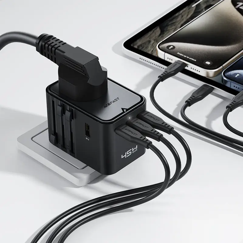 acefast z8 pd45w gan 3usbc 2usba charging adapter interior