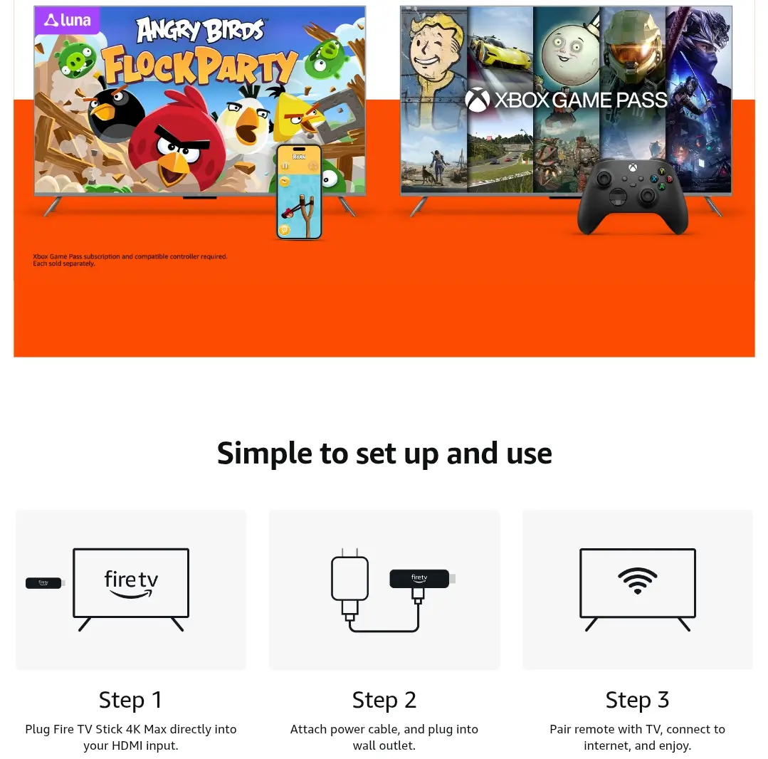 Amazon Fire TV Stick 4K Max with Dolby Vision and Dolby Atmos