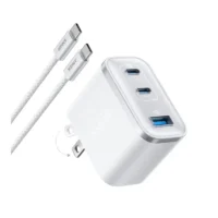Anker Nano 70W 3-Port Charger with USB-C to USB-C Cable White