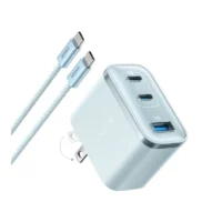 Anker Nano 70W 3-Port Charger with USB-C to USB-C Cable Teal