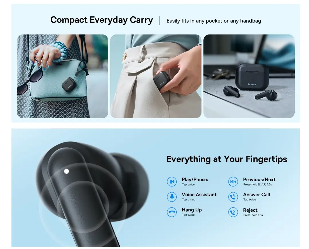 Baseus Bowie E17 True Wireless Earbuds with Deep Bass