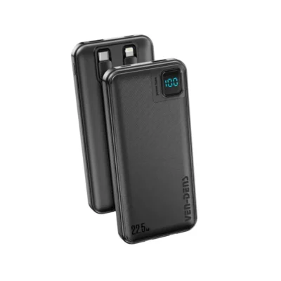 VENDENS VD-PB060 10000mAh 22.5W Power Bank with Built-in Cables